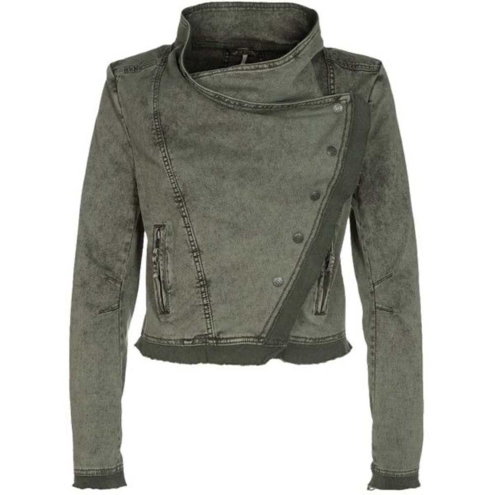 Free People Collapsing Jacket Green Medium worn once